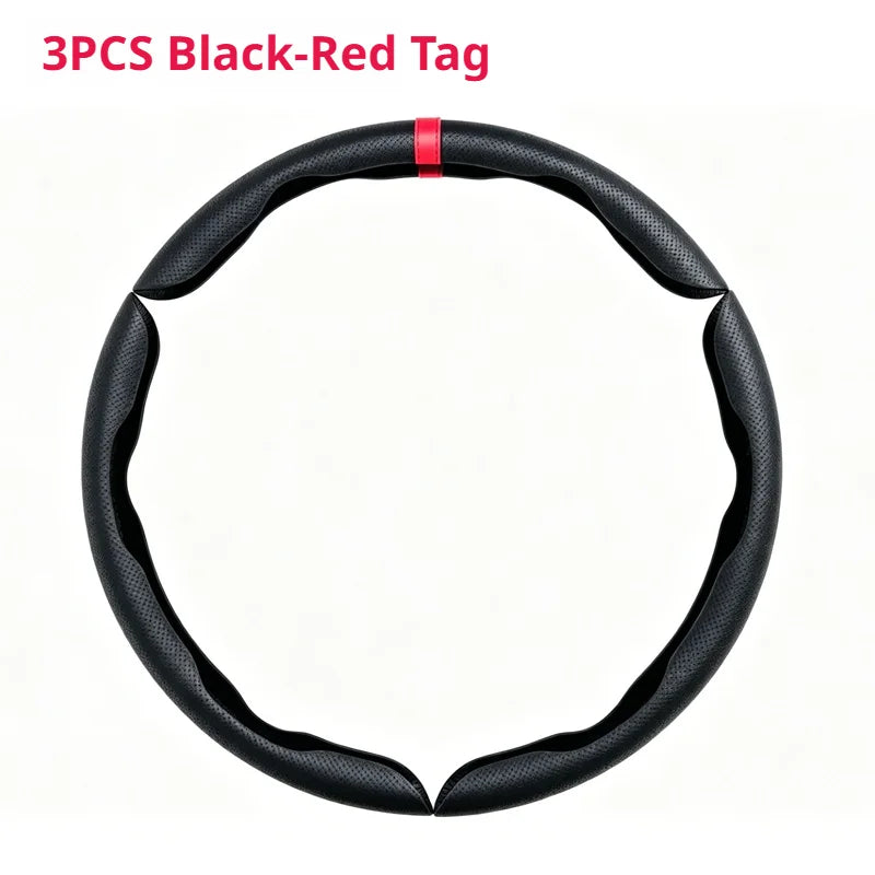 SEAMETAL Car Steering Wheel Cover Segmented Steers Covers Protector 3pcs Auto Steering Wheels Covers Anti-slip Accessories