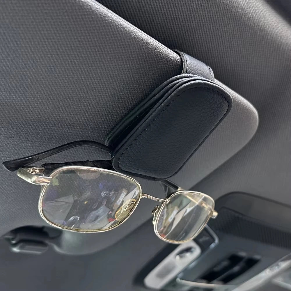 Car Sun Visor Glasses Case Holder Sunglasses Clip Ticket Card Clip Multifunction Portable Clip Auto Interior Accessories