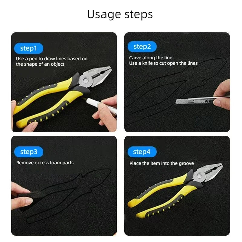 100x50cm Foam Pad Toolbox Shock-Absorbing Foam Cuttable Sponge Sheet For Hard Case High Density Shadow Foams Insert 200x50cm