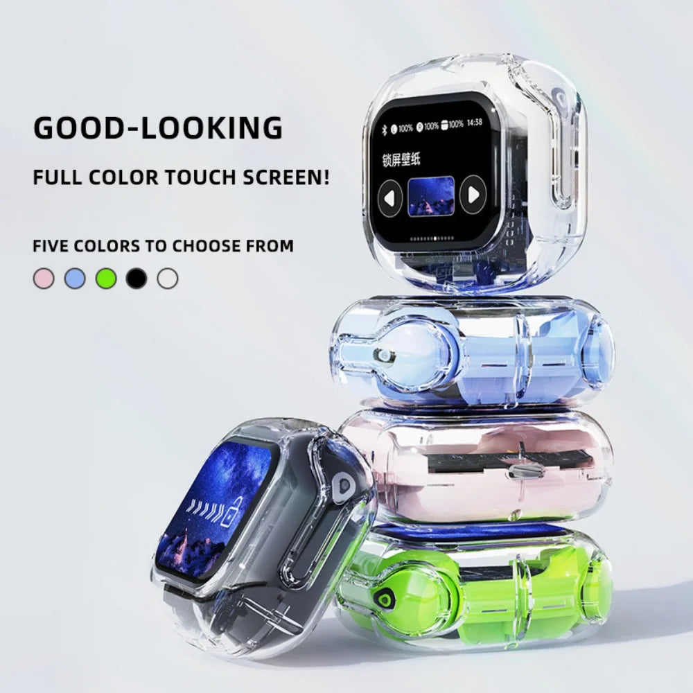 TWS Bluetooth Headphones with Multifunction Touch Screen Smart Wireless Bluetooth Earphone HiFi Audio Quality Business Earbud