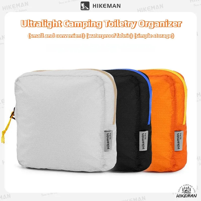 HIKEMAN Ultralight Camping Toiletry Organizer - Waterproof Silicone Pouch for Women's Essentials, Portable Hygiene Storage