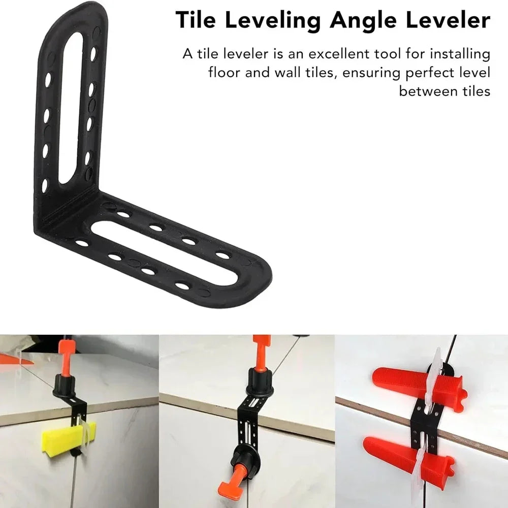 5-200Pcs Tile Leveling System Clips Male Angle for Floor Wall Ceramic Leveler Spacers Locater Adjuster Laying Construction Tools