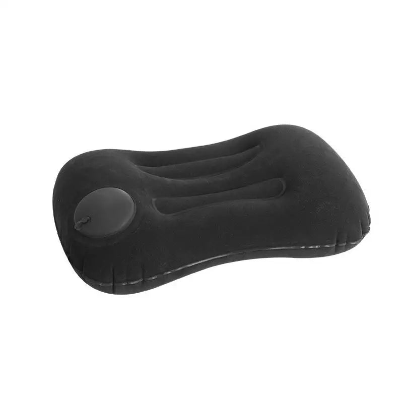 Car Portable Neck Protection U-shaped Compression Inflatable Pillow, Outdoor Nap, Camping, Travel Flocking PVC Airplane Pillow