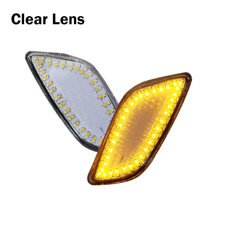 For Subaru Impreza RS TS WRX 2002 2003 Switchback Amber LED Front Side Marker Turn Signal Lights w/ White DRL Driving lights 12V