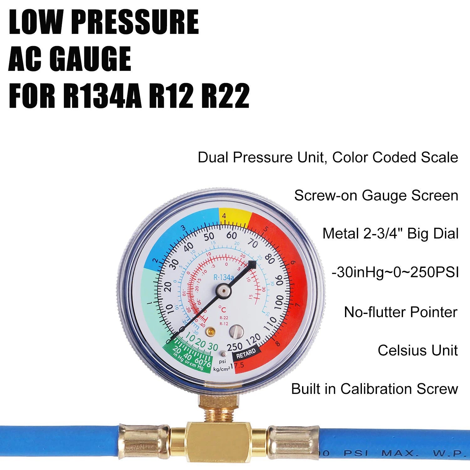 Recharge Kit R134A Recharge Measuring Hose Can Tap Gauge Refrigerant Charging Pipe Air conditioning pipes and connectors
