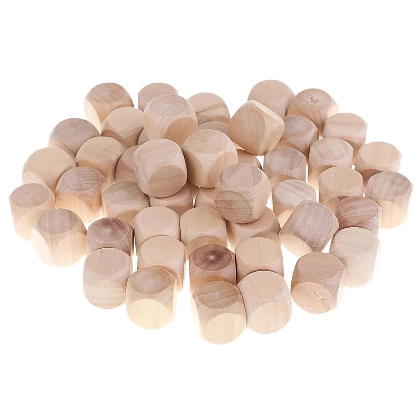 100pcs/pack Wooden Blank Dices, Dice Cubes You Can Write On for RPG   Roleplaying Game Accessories Party Supplies