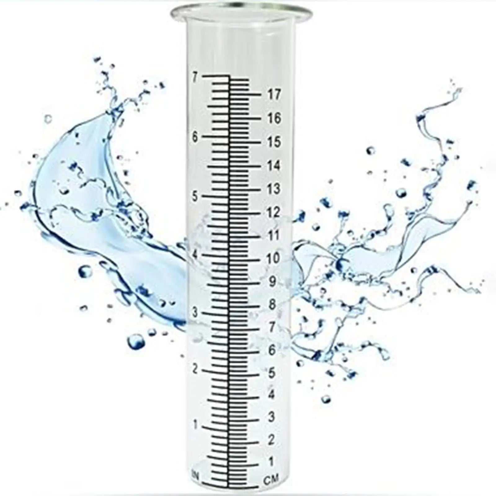 Rain Gauge Outdoor Rainwater Gauge with Scale for Deck Pathway Decoration