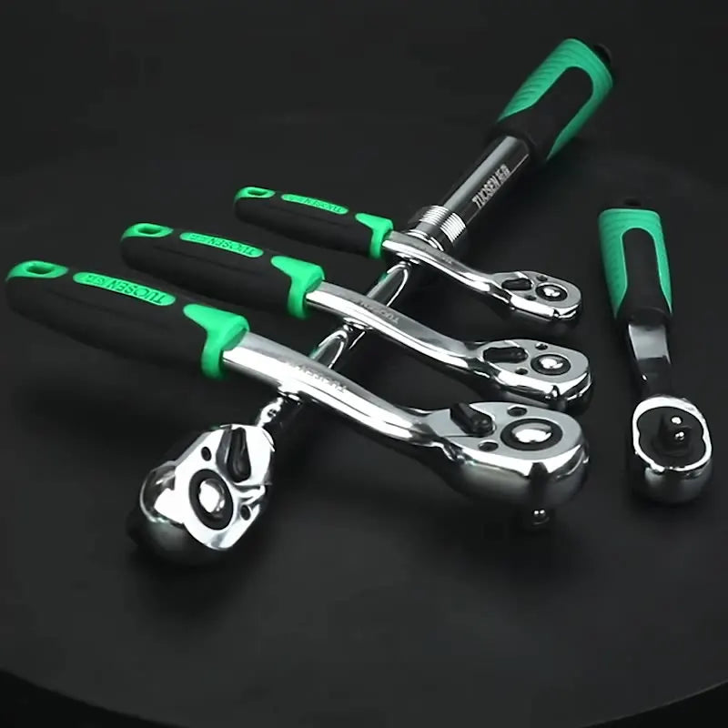 72-Tooth Quick Release Ratchet Wrench- Multi-Function Hand Tool for Auto Repair & Maintenance