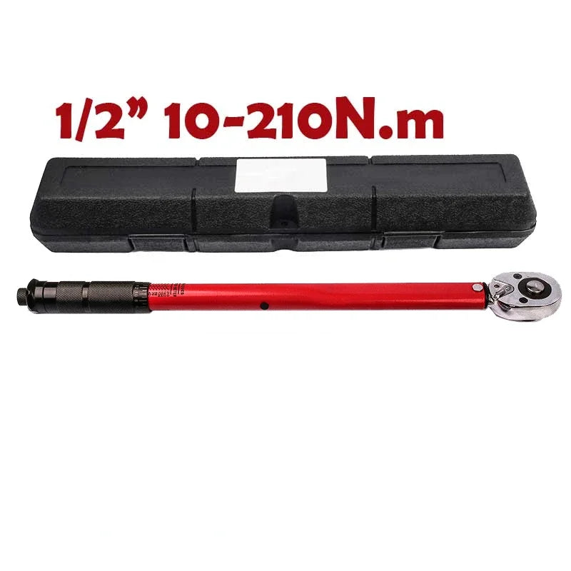 10-210/28-210N.m Torque Wrench 1/2” Precise Reversible Ratchet Torques Key Professional Bicycle Motorcycle Car Automotive Tool