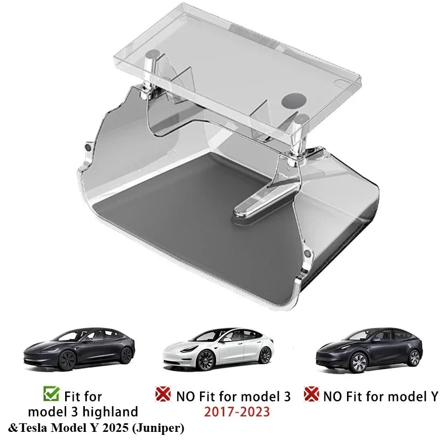Center Console Organizer For Tesla Model Y Model 3 Highland/ Juniper 2019-2025  under screen storage box Behind Screen Storage