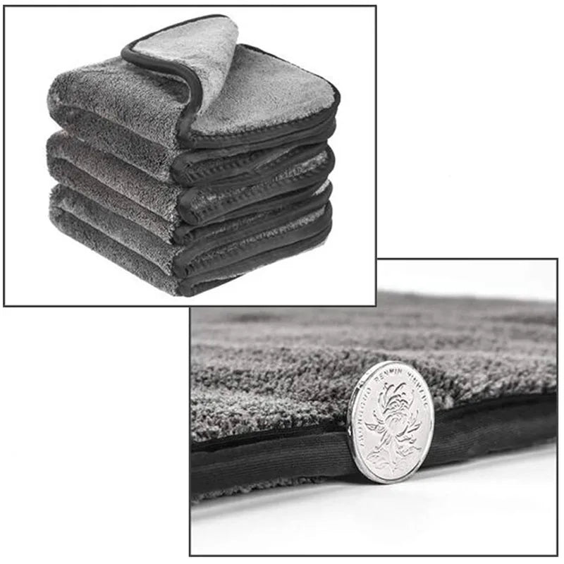 1200GSM Car Wash Microfiber Towel 40x40cm Car Cleaning Care Cloth Auto Towel One-Time Fast Drying for Car Wash Accessories