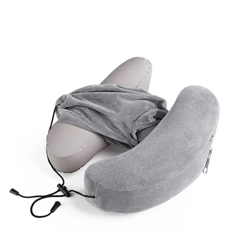Travel Inflatable U-Shaped Pillow H-Shaped Pillow Long-Distance Car High-Speed Railroad Sleep Neck Pillow Nap Pillow