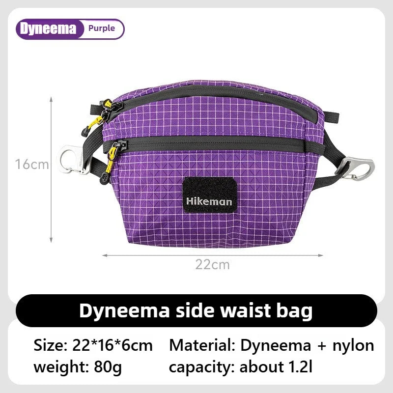 Outdoor Chest Bag UHMWPE 1.2L Large Capacity Waterproof Adjustable Lightultra Bag for Camping Hiking Cycling Running Fishing