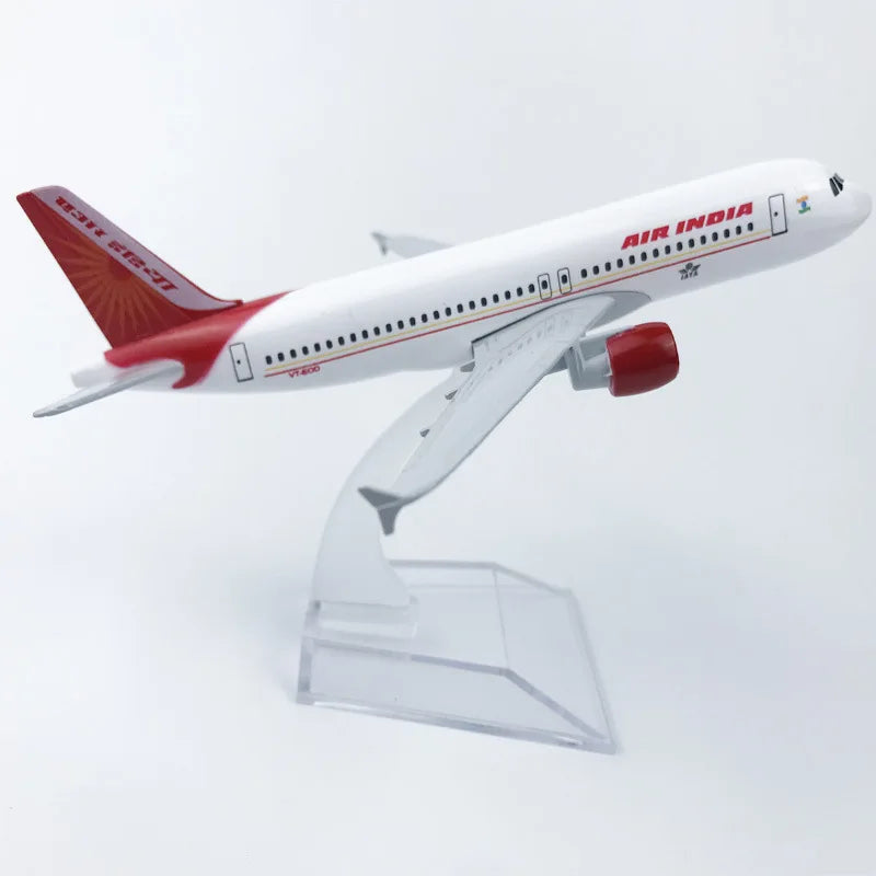 Metal Scale Aircraft 16cm Airbus A320 Airplane Model Plane 320 Series Replica Diecast Scale Miniature Plane Kid Toy Gift