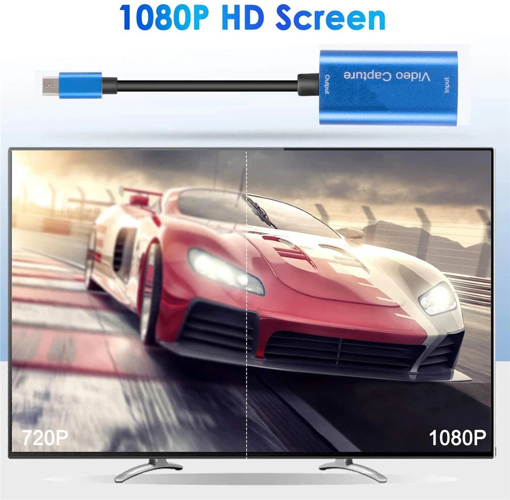 4K HDMI-Compatible Video Capture Card USB 3.0 1080P Game Capture Card Grabber Record Box for Live Streaming for PS4 HD Camera