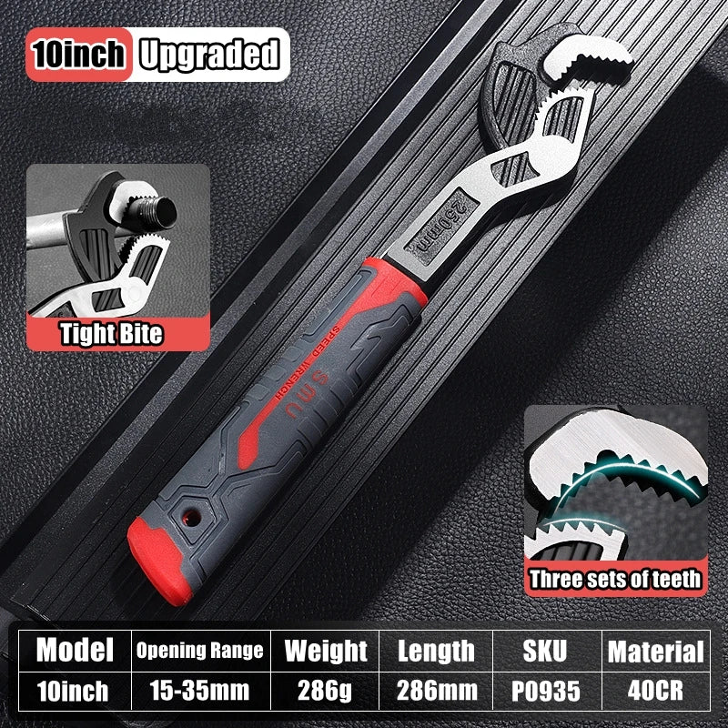 6/8/10/12 inch CR-V Steel Wrench Multifunctional Self-locking Pipe Wrench Hand Manual Tool Adjustable Wrench Car Repair Tools