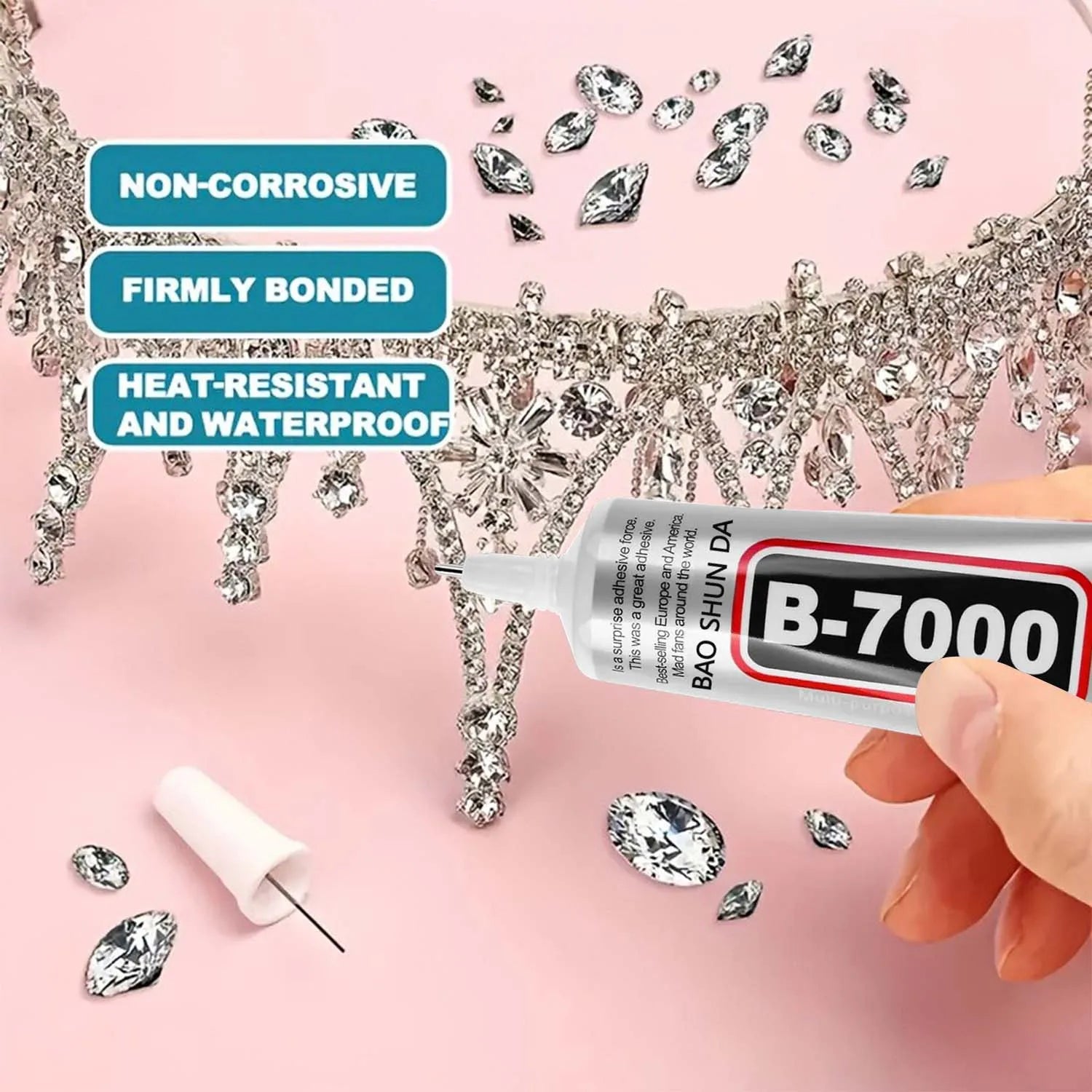 50Pcs 15mL B-7000 Super Glue Safety Materials Epoxy Resin Repair Cell Phone Touch Screen Jewelry Craft Liquid Adhesive.