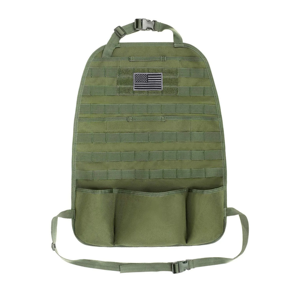 Universal MOLLE Car Seat Back Organizer Panel Vehicle Seat Protector Cover EDC Tool Storage Pouch Hunting Travel Car Accessories