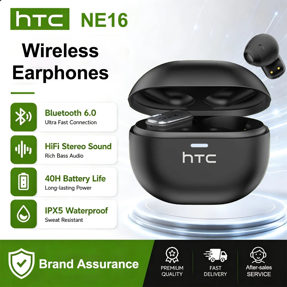 AI Translate Earbud HTC NE16 Face To Face Translation TWS Wireless Bluetooth Earphone With Mic HD Call HIFI Stereo Sport Earbuds