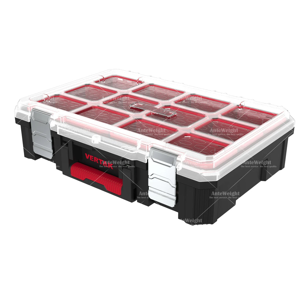 Vertak 3 in 1 Multifunctional Portable Trolley Case Three-Layer Plastic Toolbox Storage Box with Drawers