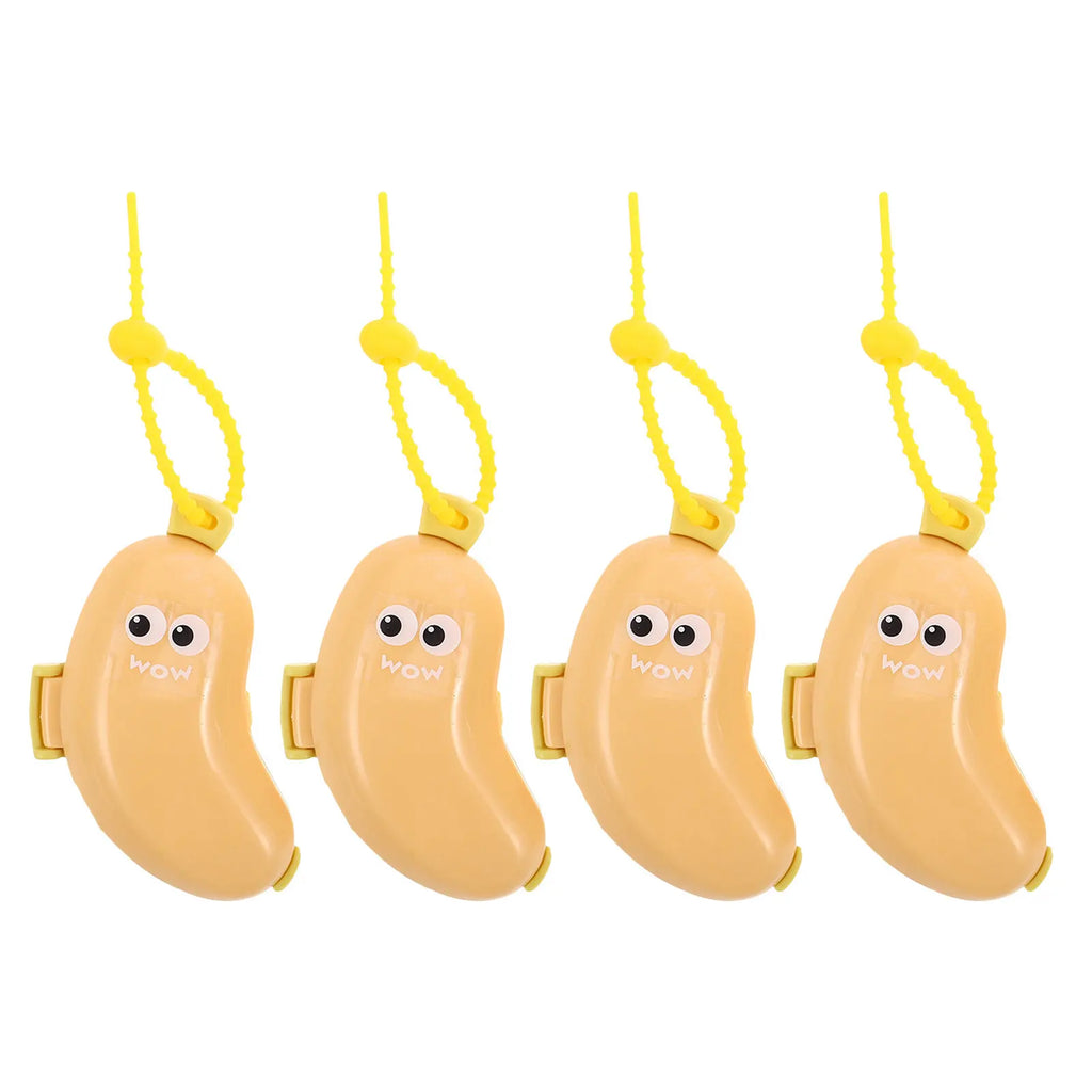 4Pcs Portable Banana-Shaped Toothbrush Head Covers Caps Easy-Clean Dustproof Travel Toothbrush Protector for Electric Manual