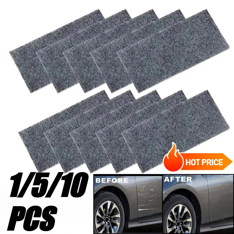 1/5/10-Piece Car Scratch Nano Polishing Cloth Paint Repair Anti-Scratch Polishing Wipes Cleaning Tool Auto Accessories