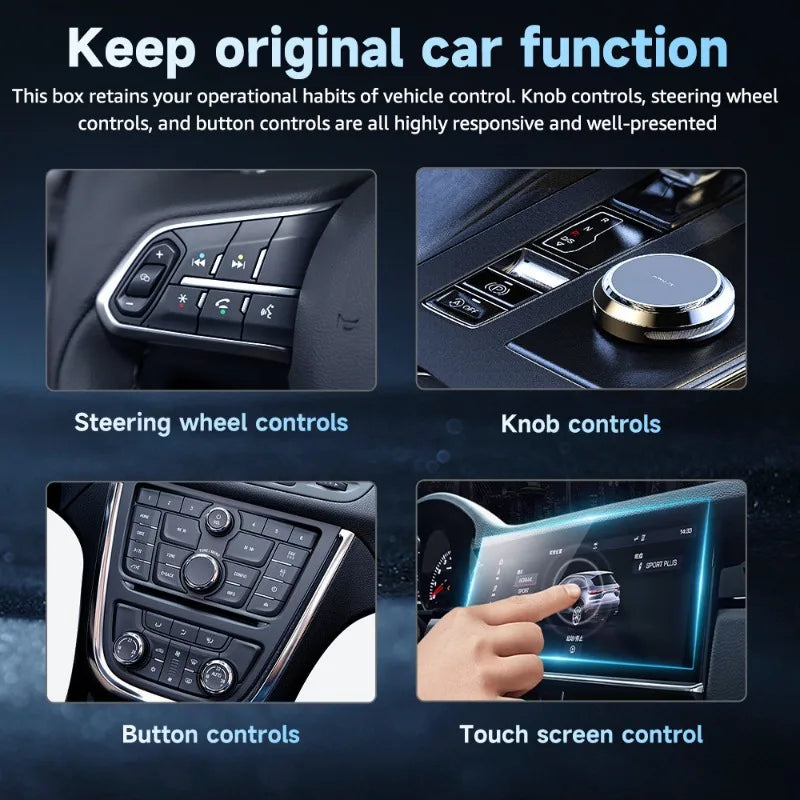 New 2in1 Wireless CarPlay Adapter Wireless Android Auto Dongle for OEM Wired CarPlay Vehicles Car Radio Plug and Play Bluetooth