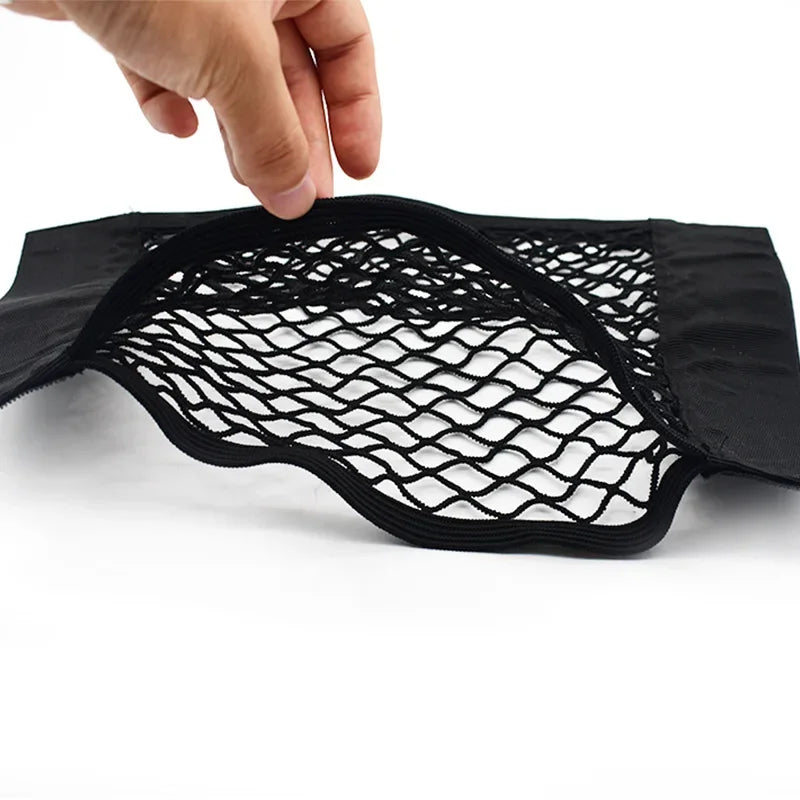 Automotive interior products/Car storage bags/storage boxes Car trunk net pocket Double layer Velcro net Car mounted