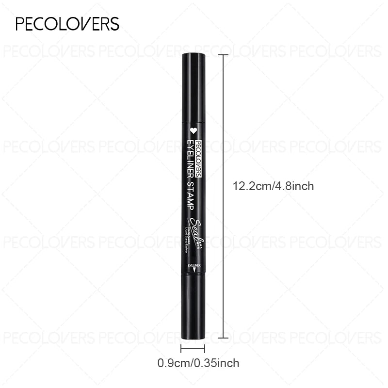 1PC Liquid Eyeliner Stamp - Waterproof, Slim Gel Felt Tip with Heart, Star, Triangle & Flower Shapes for Creative Eye Makeup