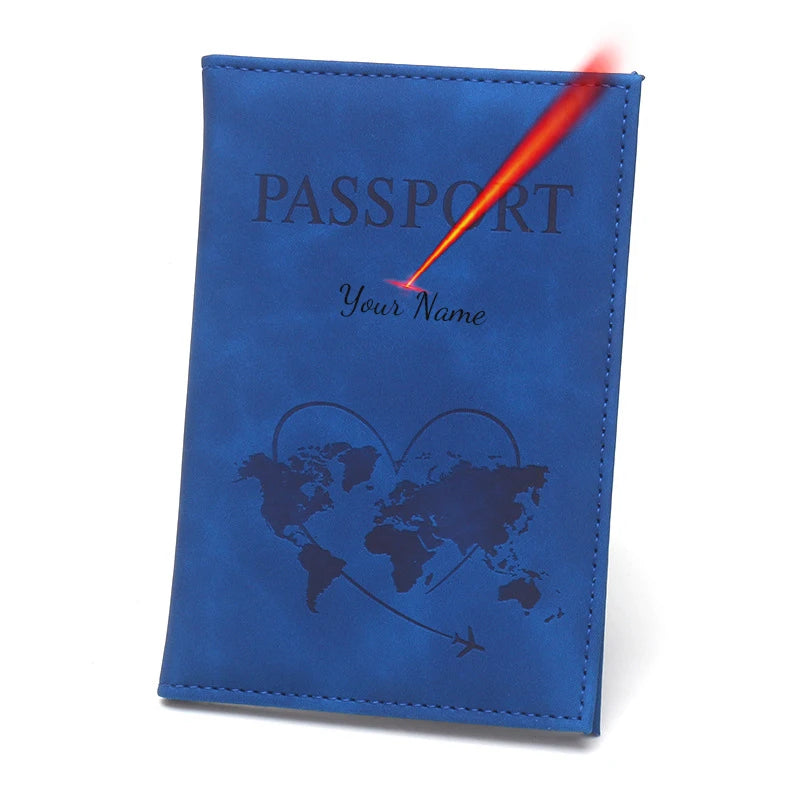 Lovely Map Passport Cover Fashion Travel Wallet  Document Orginizer Passeport Personnalisé Name on Passport Protective