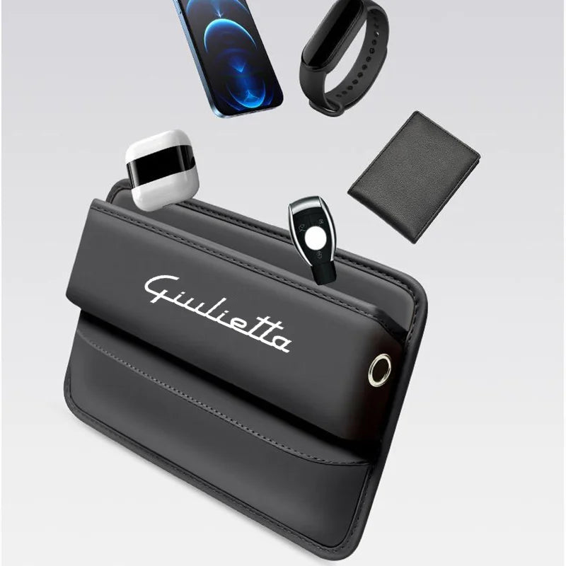 Car Front Seat Slit Catcher Side Seat Gap Filler Organizer Special Seat Crevice Storage Box for Alfa Romeo GIULIETTA MITO GIULIA