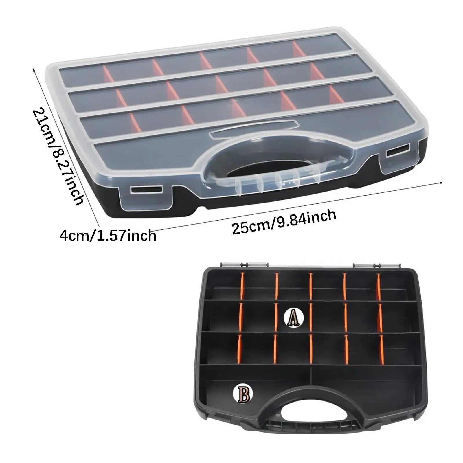 Tools Organizer Box Case Versatile Fishing Tackle Box with Removable Dividers Tool Case for Screw Nuts Nails Bolts Small Parts