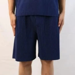 Miyake Pleated Short Sleeve Shirt Men's 2026 Classic Pleats Top Short Sleeve Summer Loose Plisse Jacket Loose Plus Size Fold Top