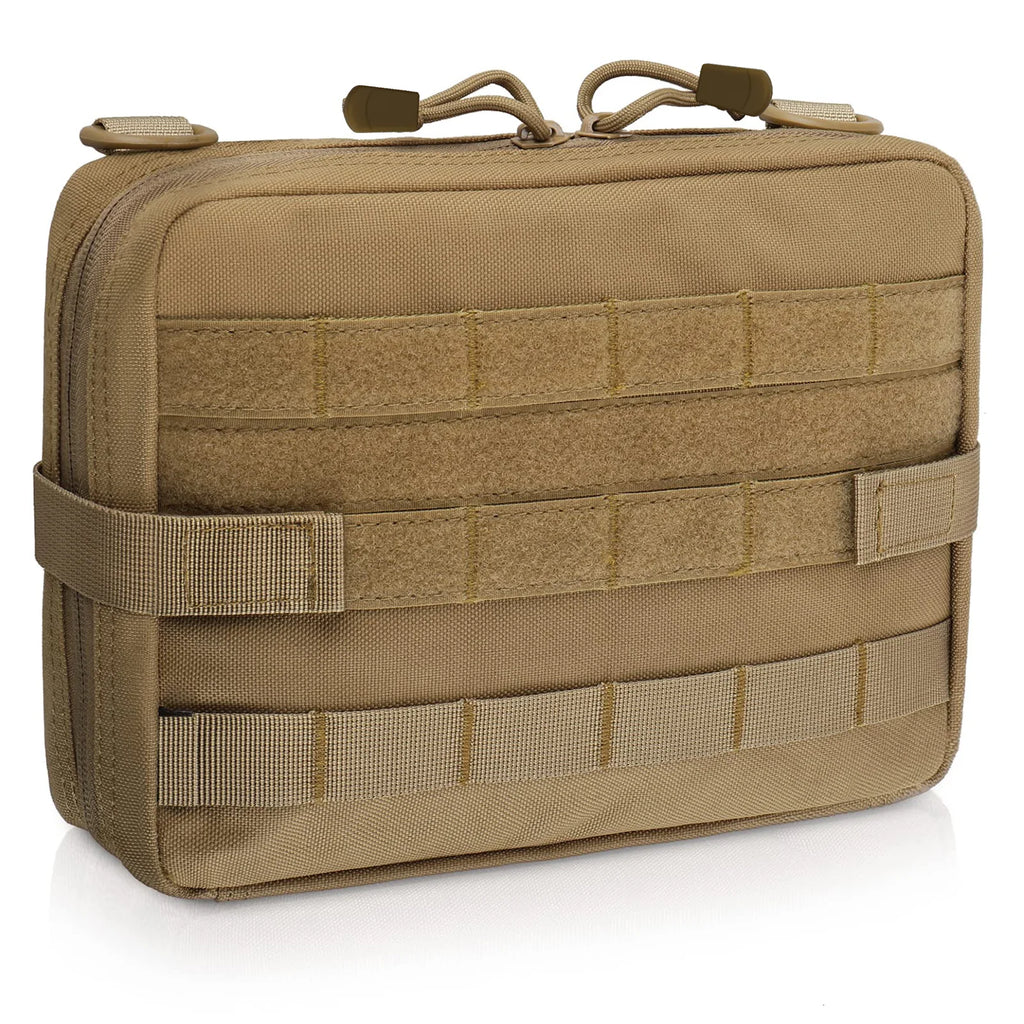 Tactical Molle Admin Pouch, Material Semi-Hidden Zipper Tough Nylon EDC Utility Pouches Tools Bag EMT Utility Map Pocket