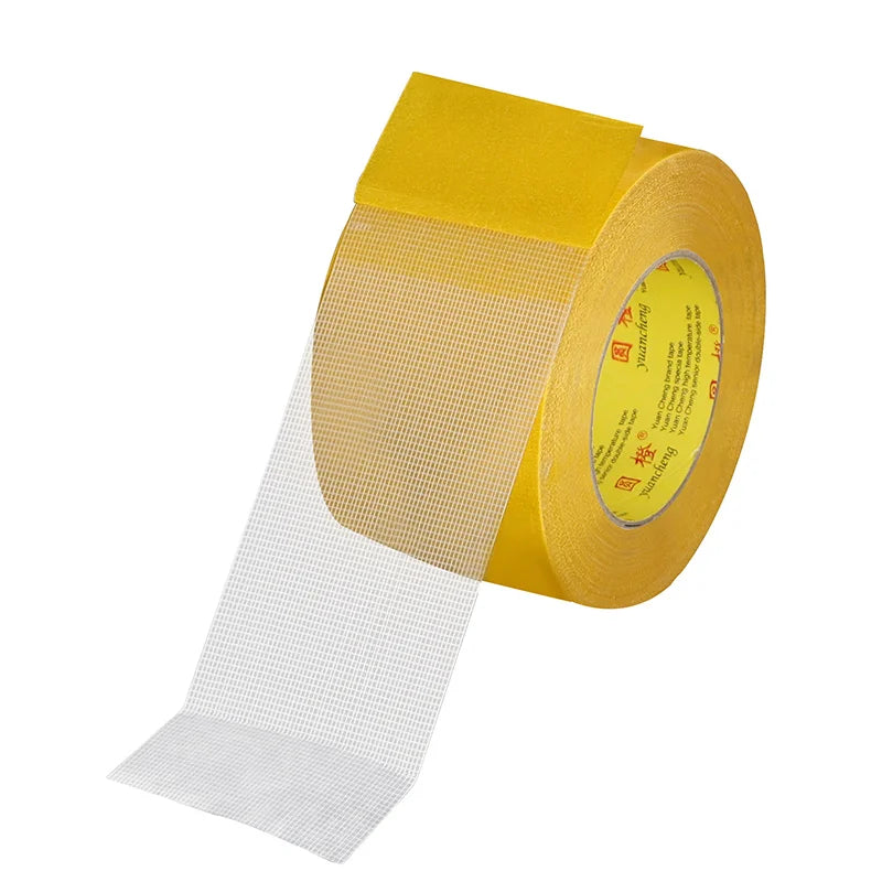 10M Double Sided Tape High Viscosity Grid Fiber Transparent Double Sided Tape Sticky Waterproof Adhesive Fiber Mesh Tapes