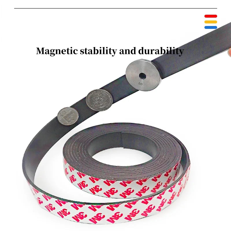 3M Magnetic Strong Adhesive Tape Thickth 1mm 1.5mm Teaching Aids Special Soft Magnetic Adhesive  for Crafts Office & Home