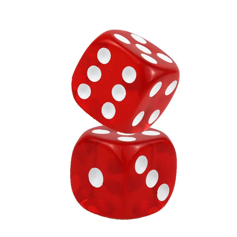 10/20/50pcs Dice 14mm Transparent Colorful 6Sided Acrylic Rounded Edges Dice for Table Board Games Party Entertainment Props TMZ