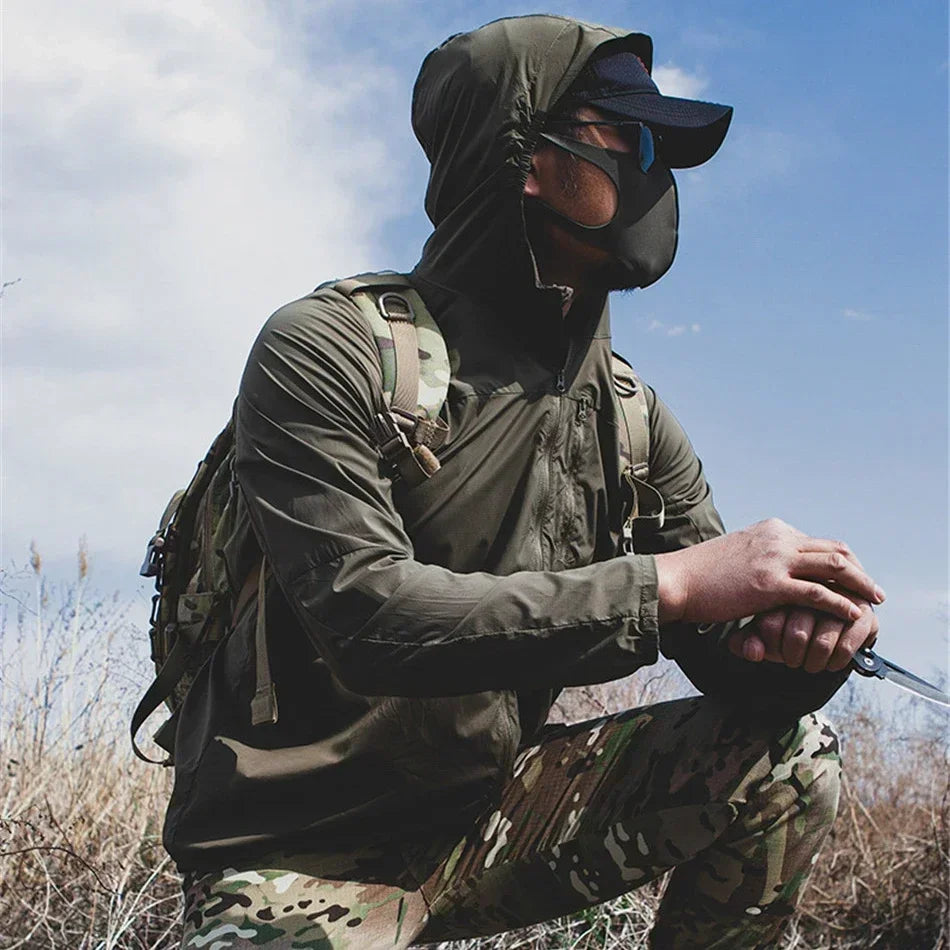 Men Summer Outdoor Ultralight Tactical Skin Jackets Waterproof Breathable Sunscreen Windbreaker Climbing Fishing Anti UV Jackets