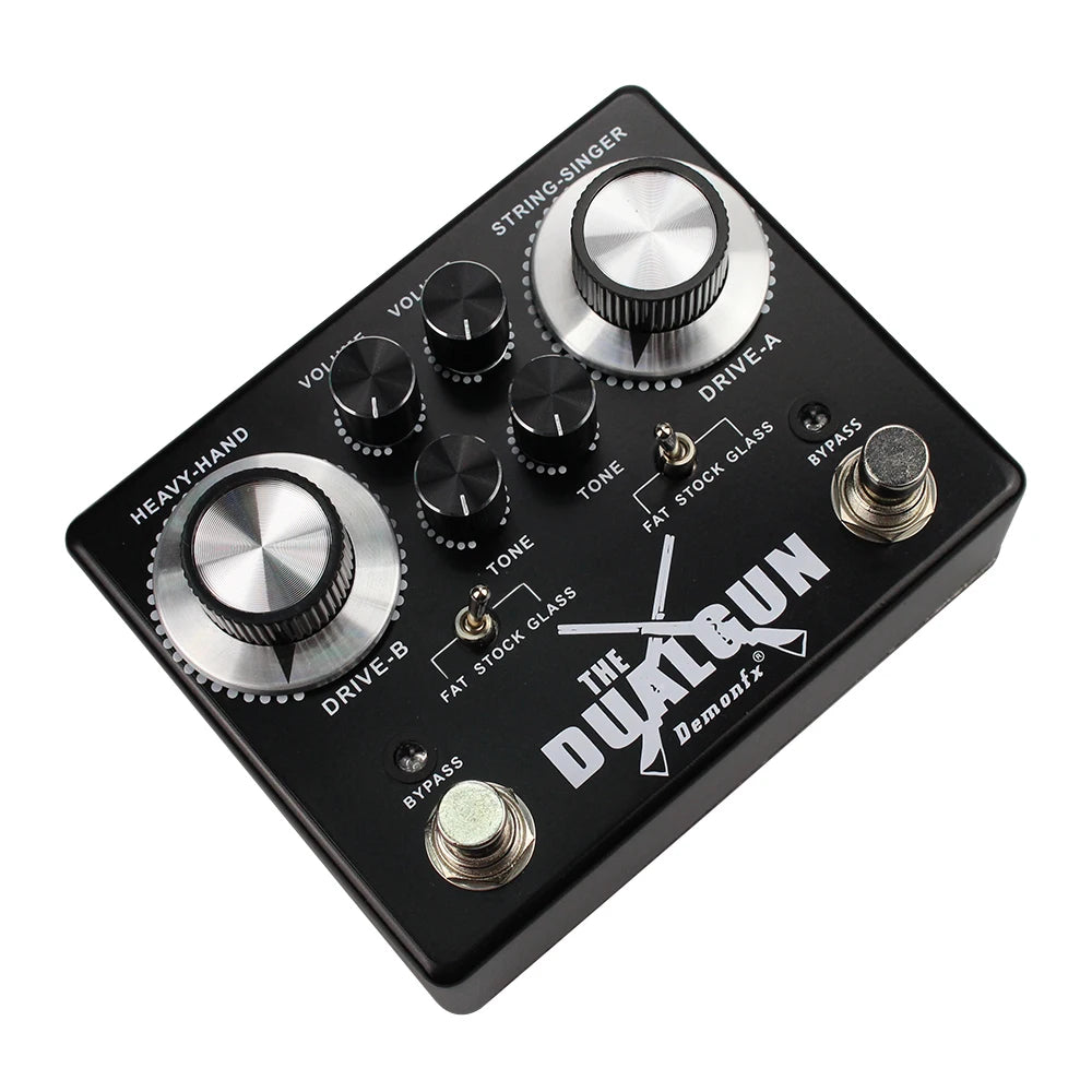Demonfx Overdriver Guitar Effect Pedal Two Classic and Distinct Overdrive Effects Switchable Distortion Circuit, The Dualgun