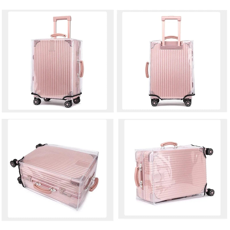Transparent PVC Luggage Cover Waterproof Trolley Suitcase Dust Cover Dustproof Travel Accessories