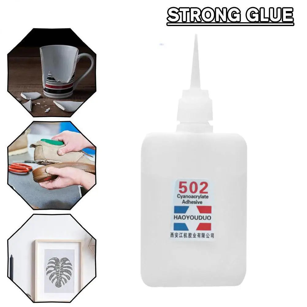 1pc 502 Super Glue Instant Quick Dry Cyanoacrylate Strong Adhesive Quick Leather Rubber Metal Office Supplies Fast Glue