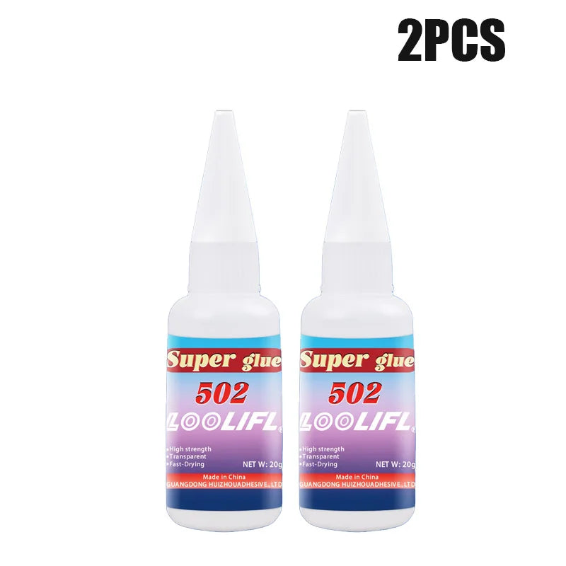 502 Super Glue Waterproof Fast Bonding Clear Adhesive for Glass Window Crystal Ceramic Home Repair