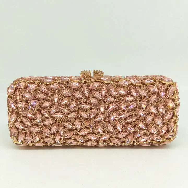 Boutique De FGG Luxury Women Black Crystal Clutch Evening Bags Wedding Bride Rhinestone Clutch Bag Party Dinner Diamond Handbags