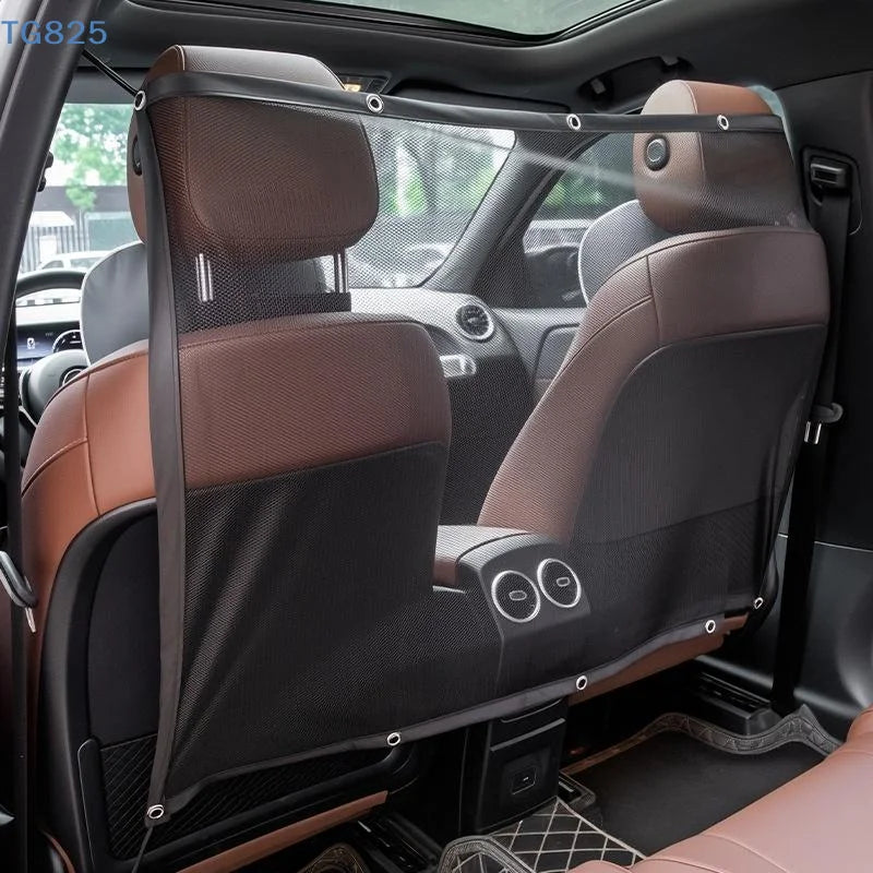 【AN】【AN】Car Pet Barrier Net Dog Safety Isolation Net For Vehicles Universal Fit Breathable Mesh Pet Travel Barrier For Back Seat