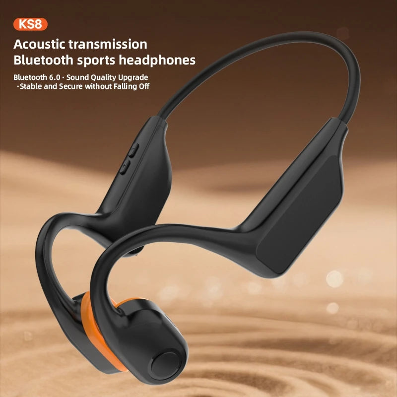 Lenovo Open-Ear Bone Conduction Bluetooth Headphones with Extra-Long Battery Life Perfect for Running, Cycling Swimming Sports