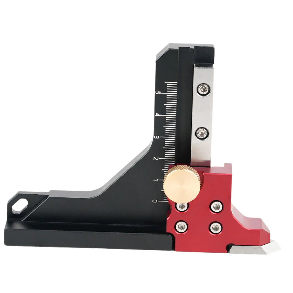 Aluminum Alloy Height Gauge Woodworking Square Depth Ruler Gaps Marking Tool for Home Workshop Construction