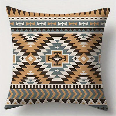 Bohemian Aztec Pattern Double-sided Printed pillow cover Short plush Suitable living rooms bedrooms sofas throw cushion cover