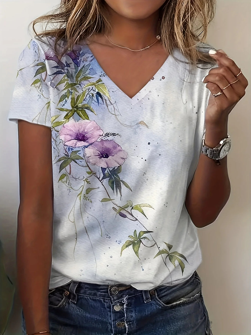 Plus Size Elegant Casual Woman T-Shirt Fashion Loose T-Shirt Woman Temperament Long sleeve T-Shirt Holiday Weekend