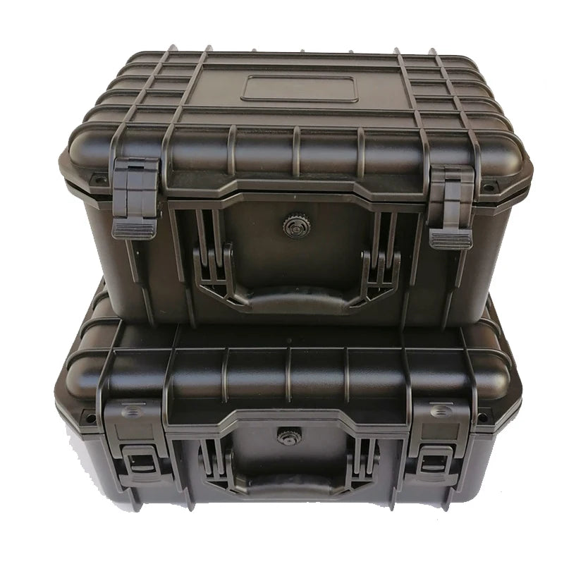 1PCS Waterproof Heavy-duty Protective Toolbox with Pre Cut Sponge Inserts - Durable Plastic, Shockproof Equipment Storage Box