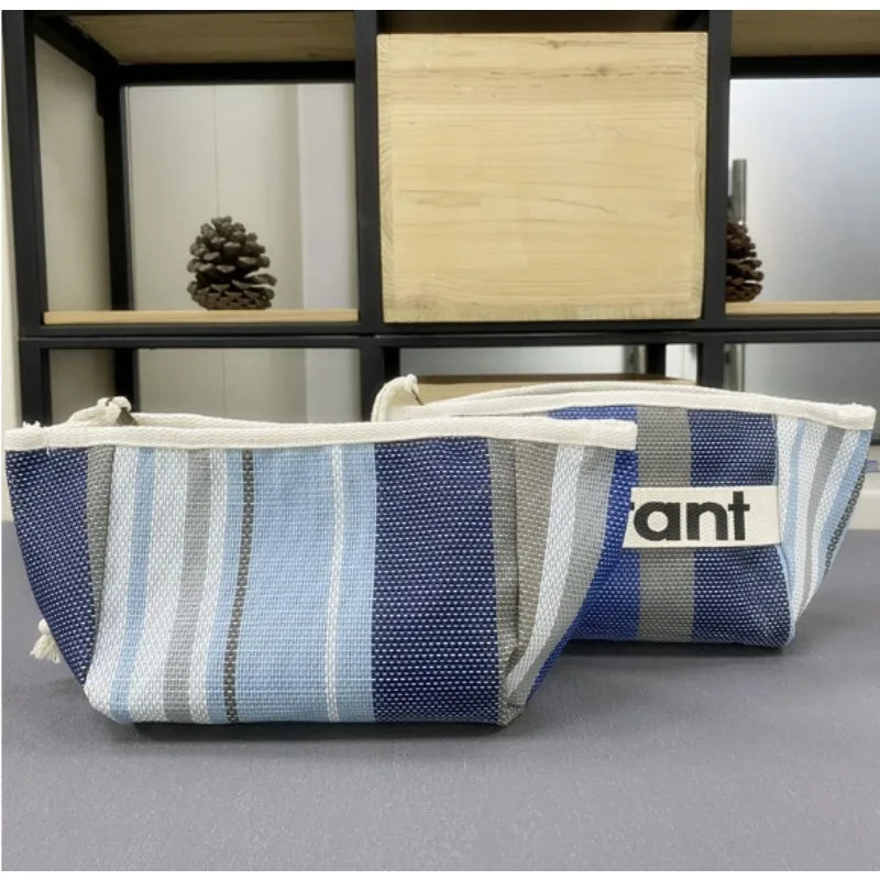 2026 Summer Storage Small Bag Canvas Bag Zipper Makeup Bag Handheld Cloth Bag Women's Bag